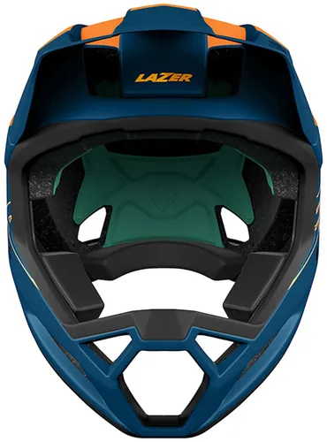 Kask rowerowy LAZER Cage KinetiCore Pomarańczowo-niebieski Full Face (rozmiar XL)