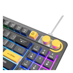 Klawiatura membranowa Rampage Cyclone KNOB Szaro-Czarny