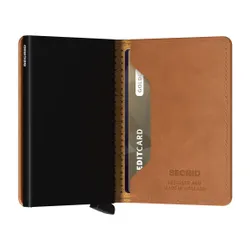 Secrid Slimwallet Perforated Küçük RFID Cüzdanı-cognac