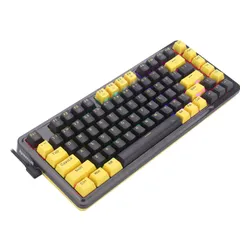 Klawiatura mechaniczna Redragon K649 Elf RGB Red Switch Czarno-żółty