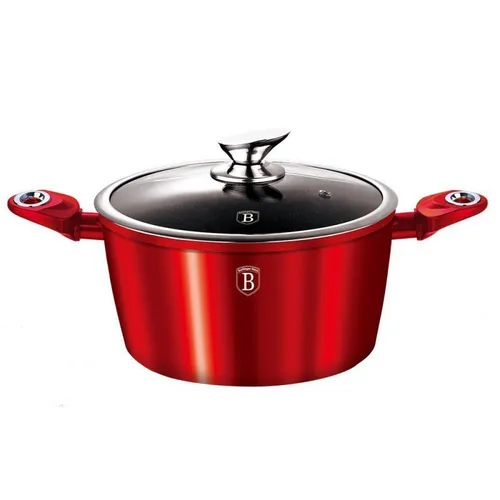 Garnek granitowy 24 cm Berlinger haus bh-1257 red metallic line 1szt