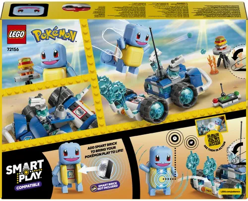 LEGO 72156 Pokémon SMART Play Przygoda Trenera ze Squirtle i pojazdem terenowym