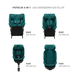 Fotelik samochodowy KINDERKRAFT Xrider 2 I-size 40-150 cm (0-21 kg) Zielony