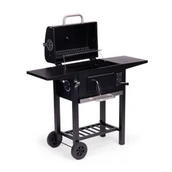 Grill węglowy ogrodowy z pokrywą regulacja rusztu termometr popielnik MultiGarden