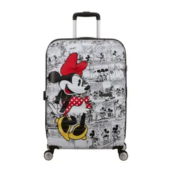 Walizka średnia American Tourister Wavebreaker Disney - Minnie comics white