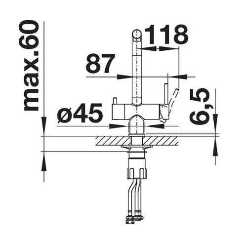 Bateria BLANCO Fontas II 526157 Czarny
