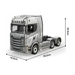 Zdalnie sterowany samochód COIL ciężarówka SCANIA 770S TIR RC 1:10 na pilota srebrna