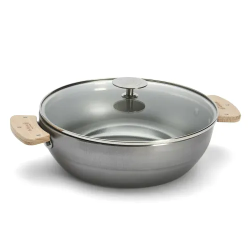 DE BUYER Mineral B Loqy 24 cm - patelnia głęboka ze stali węglowej