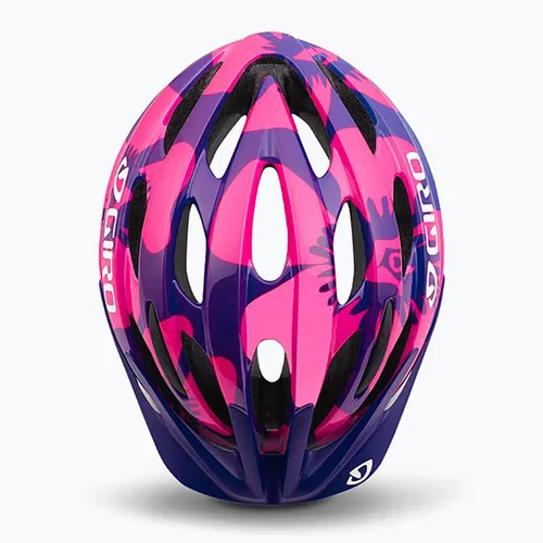 Kask rowerowy dziecięcy Giro Raze Jr berry blue flowers