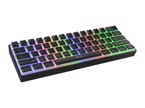 Klawiatura mechaniczna Genesis Thor 660 RGB Gateron Brown Czarny