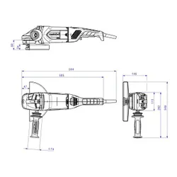 Metabo EC 26-230 MVT Hızlı Taşlama Makinesi