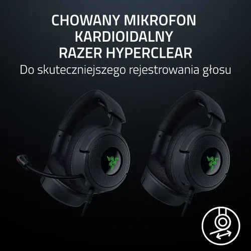 Słuchawki przewodowe z mikrofonem Razer Kraken V4 X Nauszne Czarny