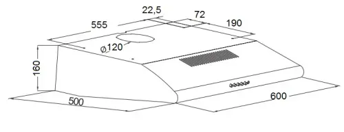 Okap Akpo WK-7 P3060 Biały