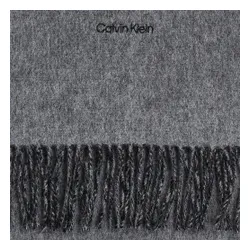 Calvin Klein Franjuri două tonuri eșarfă 40x200 K60K611111 CK Negru BAX