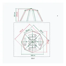 Namiot kempingowy 8-osobowy Coleman Octagon 8 New grey