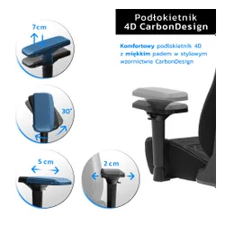 Fotel GAMVIS Elite 2.0 Pro XXL Czarny (złote elementy)