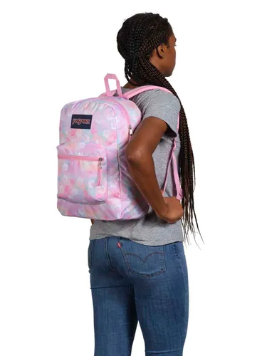 JanSport Cross Town Kız Sırt Çantası-neon papatya