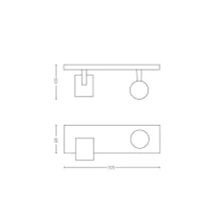 Oświetlenie punktowe Philips Hue White Ambiance Runner 929003045701 Czarny