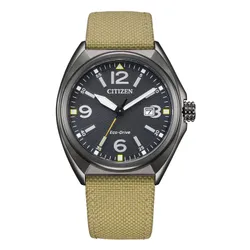 Zegarek CITIZEN Eco-Drive Military AW1575-08E Czarno-brązowy