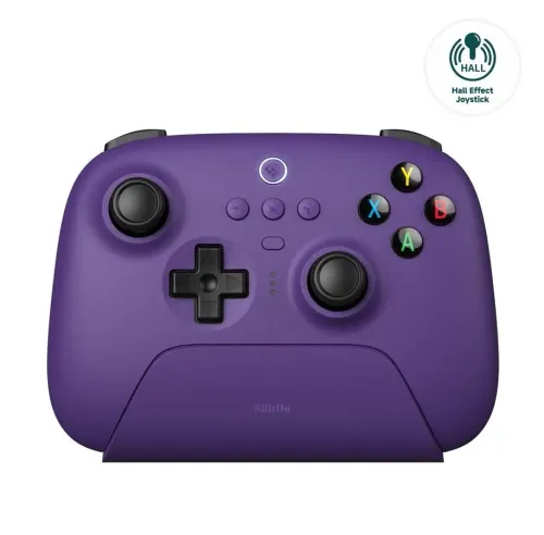 Pad 8BitDo Ultimate 2.4G Wireless Hall Effect do PC, Android, iOS Bezprzewodowy Fioletowy