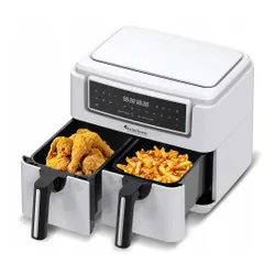 Air Fryer Frytkownica beztłuszczowa TURBOTRONIC TT-AF118 Biały 7.26l z podwójnym koszem