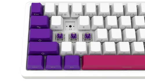 Klawiatura mechaniczna Lorgar KBP70MW Toxic Purple Biały