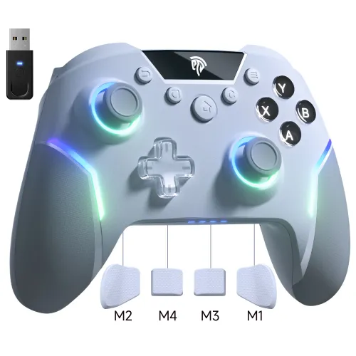 Pad EasySMX X20 do Nintendo Switch, PC Bezprzewodowy Biały