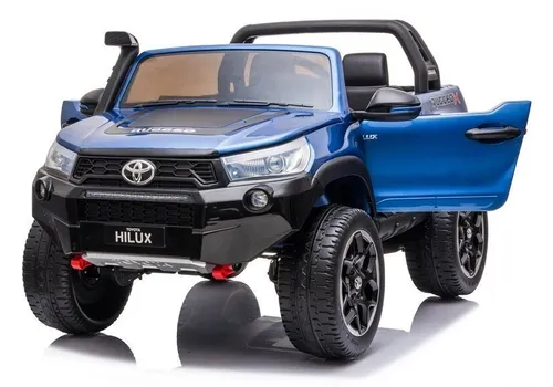 Auto Na Akumulator Dla 2 Dzieci Toyota Hilux 4X4 Lakier Pilot Eva Skóra LED Radio MP3