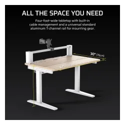 Biurko Corsair Platform:4 Standardowy 120cm Drewno bejcowane na kolor jasnej sosny