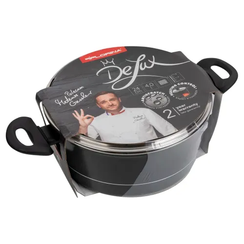 Garnek aluminiowy z pokrywką FLORINA DELUX 4 l