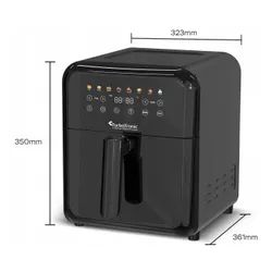 Air Fryer Frytkownica beztłuszczowa TURBOTRONIC TT-AF190 Czarny 6l 8 automatycznych programów