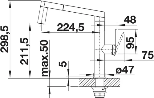 Bateria BLANCO Panera-S 521547 Stal