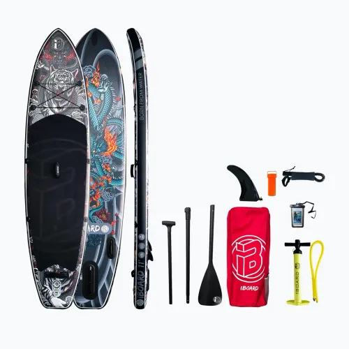 SUP доска iBoard Black Tiger 11'