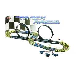 Tor Samochodowy Wyścigowy Track Racing 2 Auta Długość 565Cm Pętle Zasilacz