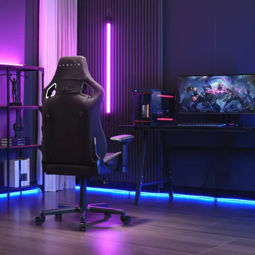 Fotel GAMVIS Elite 2.0 XL Basic Czarny (białe elementy)