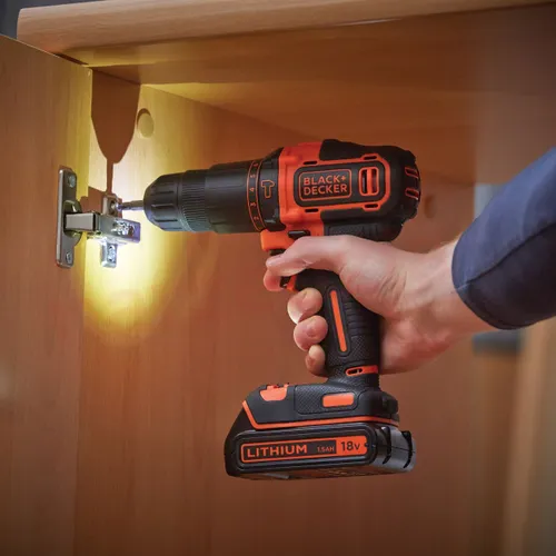 Akülü Matkap Black &amp; Decker BDCHD18KB 18 V 2x1.5 Ah pil