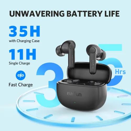 Słuchawki bezprzewodowe Earfun Air Life Dokanałowe Bluetooth 5.4 Czarny