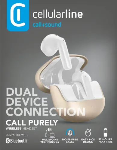 Słuchawki douszne CELLULARLINE Pure Złoty