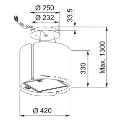 Okap Franke Smart Suspended FSMS F42 WH MATT Biały