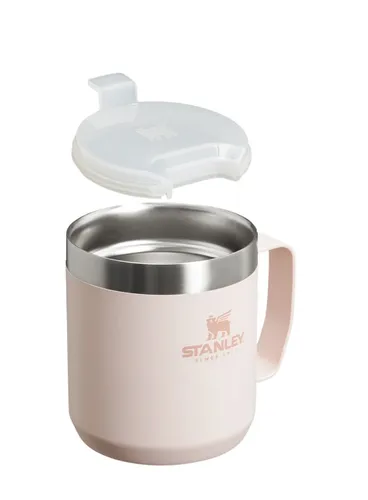 Kubek turystyczny z pokrywką Stanley Classic Legendary Camp Mug 0,35 l - rose quartz