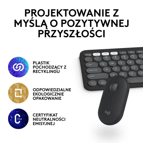 Zestaw Logitech Pebble 2 Combo dla Mac (grafitowy)