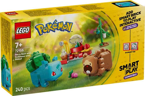 LEGO 72155 Pokémon SMART Play Bulbasaur i Bidoof z krzewem jagody