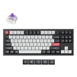 Klawiatura KEYCHRON Q3 HE QMK Wireless Czarno-biało-czerwony