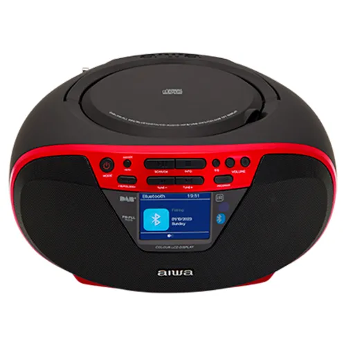 Radioodtwarzacz Aiwa Boombox BBTU-500DAB/RD Bluetooth DAB+ Czerwony