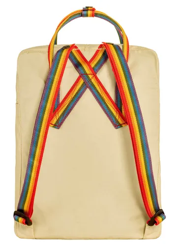 Fjallraven Kanken Rainbow-light oak sırt çantası / rainbow pattern