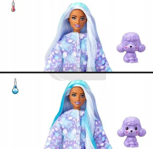 BARBIE CUTIE REVEAL LALKA PRZEBRANIU PIESKA pudelka HKR05