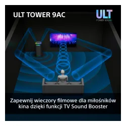 Power Audio Sony ULT Tower 9AC SRS-ULT900AC Bluetooth Mikrofon Karaoke Czarny
