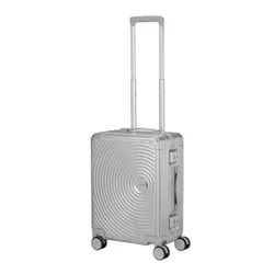Walizka mała American Tourister Soundbox Alu - silver