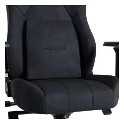 Fotel Hator Arc 3 Velour XL Gamingowy do 180kg Tkanina Czarny