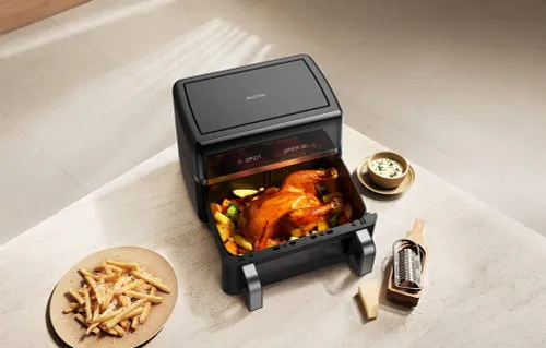 Air Fryer Frytkownica beztłuszczowa MOVA FD20S Pro Czarny 10l z okienkiem podglądu 10 programów automatycznych